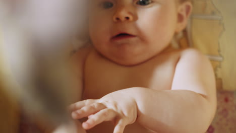 baby girl in crib