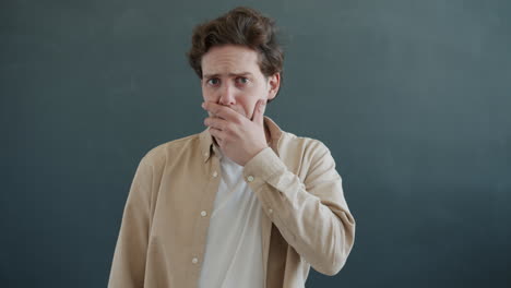 displeased man