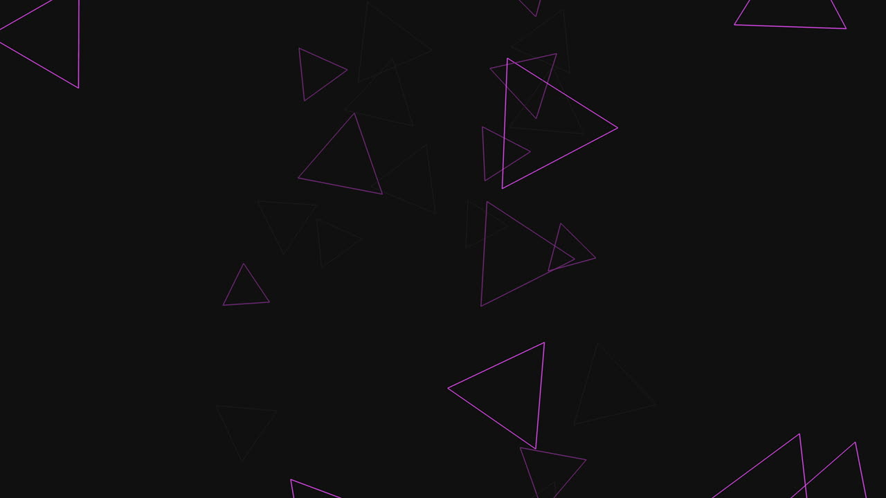 triángulos voladores en el gradiente negro