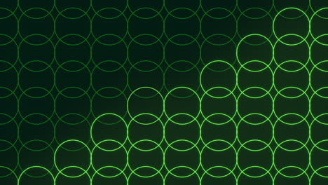 green neon circles pattern on black gradient