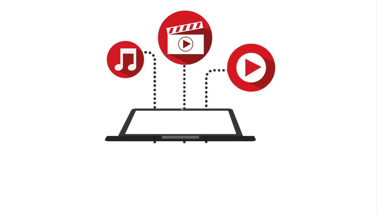 Intrattenimento online su laptop
