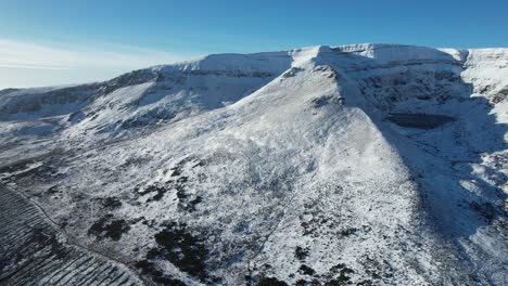 ireland epic mountains drone panning landscape view of snow covered comeragh mountain range waterford ireland epic locations and landscapes