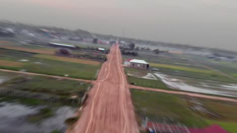 Aerial-Hyperlapse-of-Rice-Field