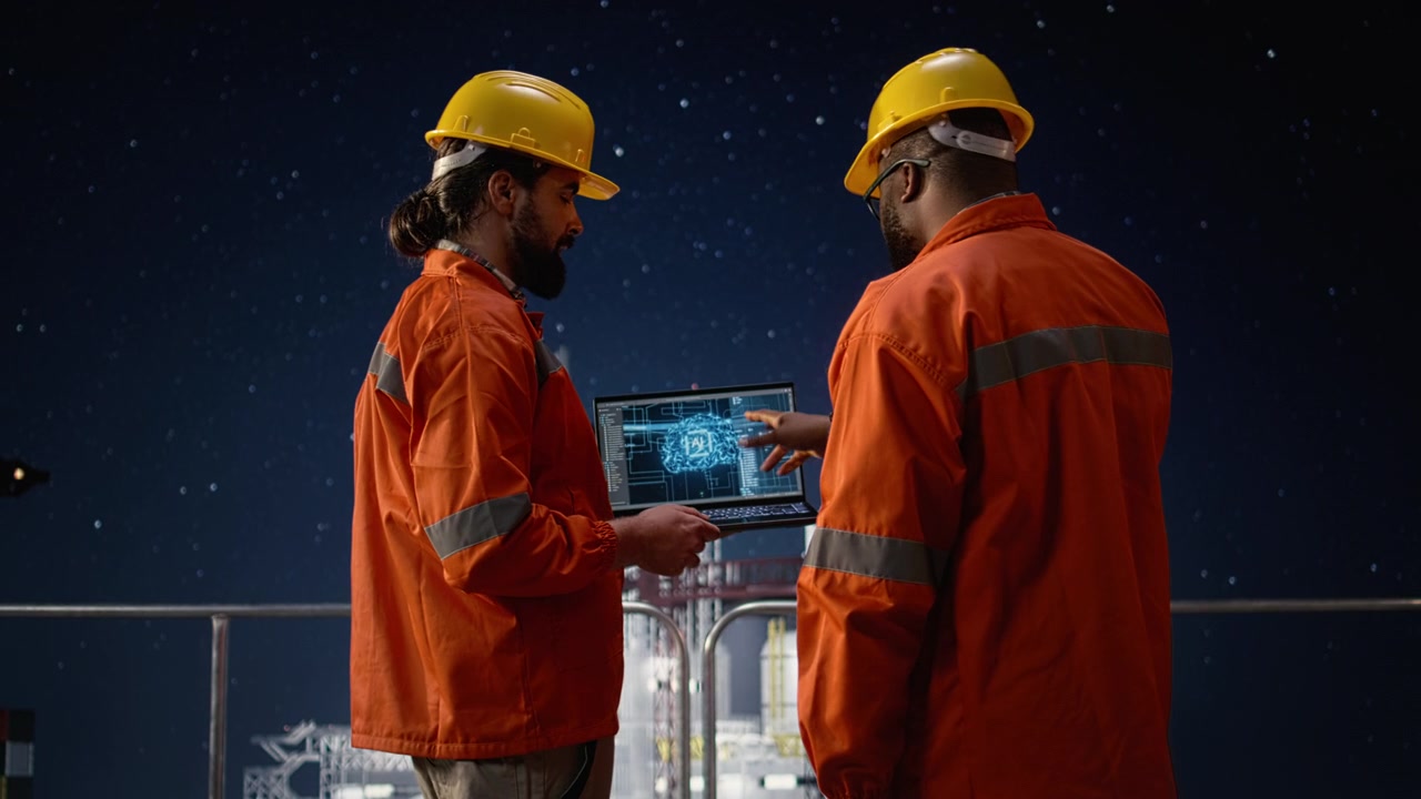 Managing disruption with AI, maritime blockade and drilling rig engineering team