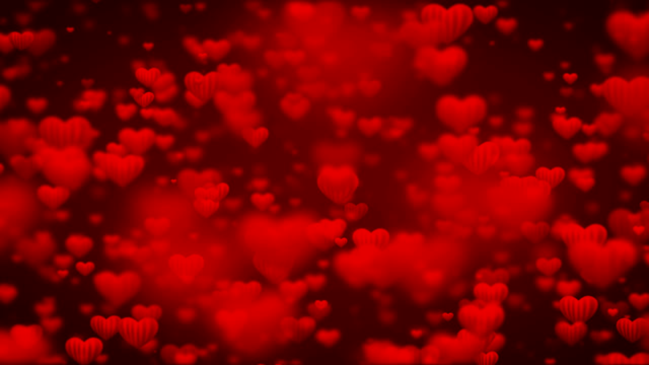 movimiento de los iconos de corazón rojo