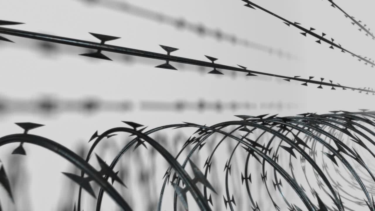 Razor Wire Loop 03 | Premium Stock Video Footage