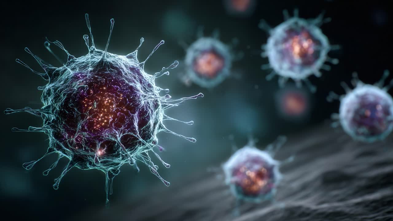 Un'esplorazione dettagliata della vita microbica: osservazione dell'intricata struttura e delle dinamiche di batteri e virus a livello microscopico.