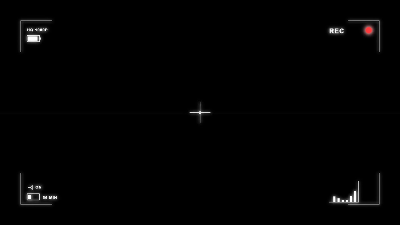 Digital Camera Viewfinder Overlay with Recording Indicator