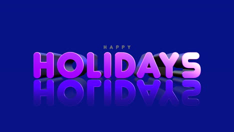 happy holidays in purple and blue vibrant greeting for the festive season