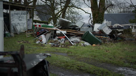 Pile-of-trash-with-trees-behind