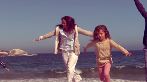 happy family having fun