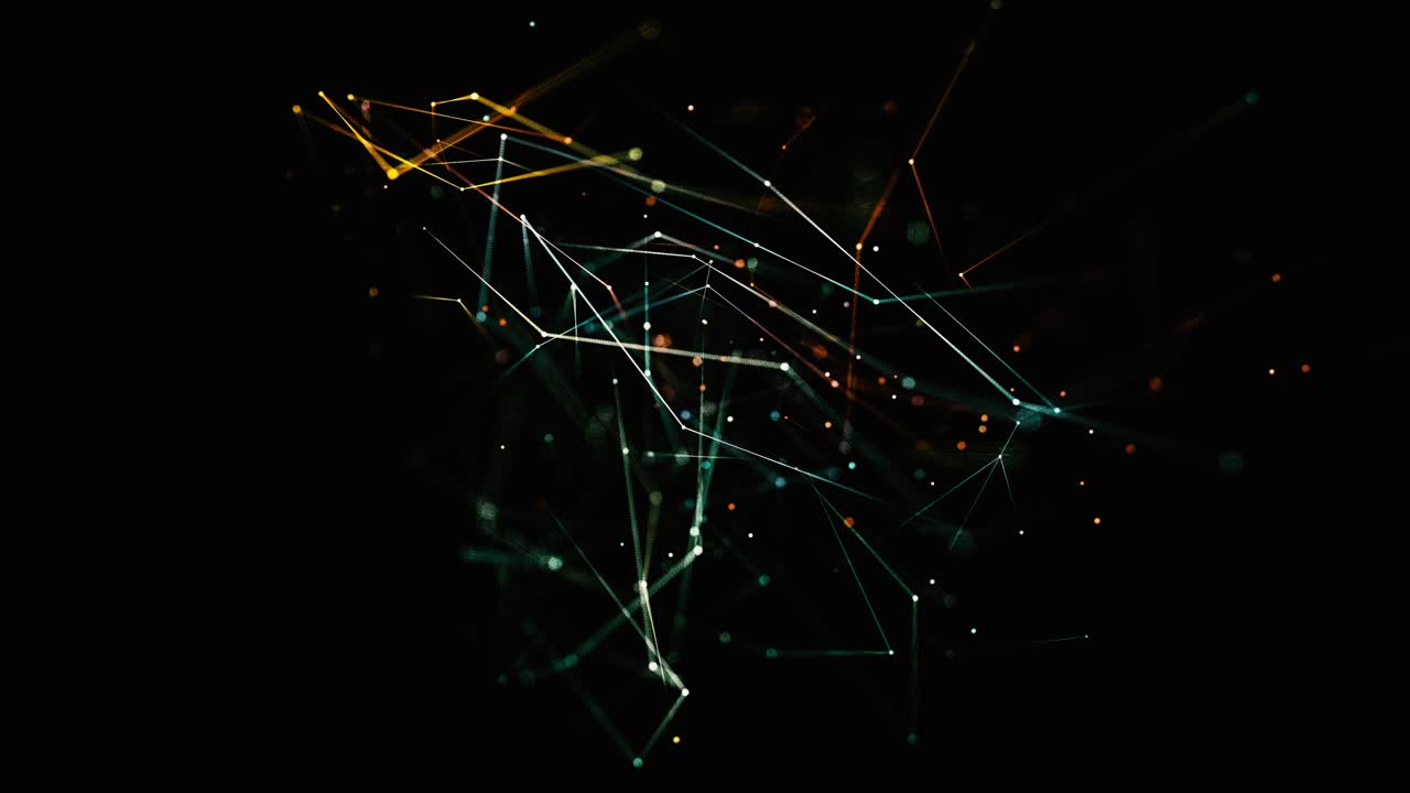 3D render abstract plexus shapes