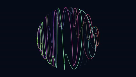 motif circulaire de couleurs vives créé par des lignes qui se croisent