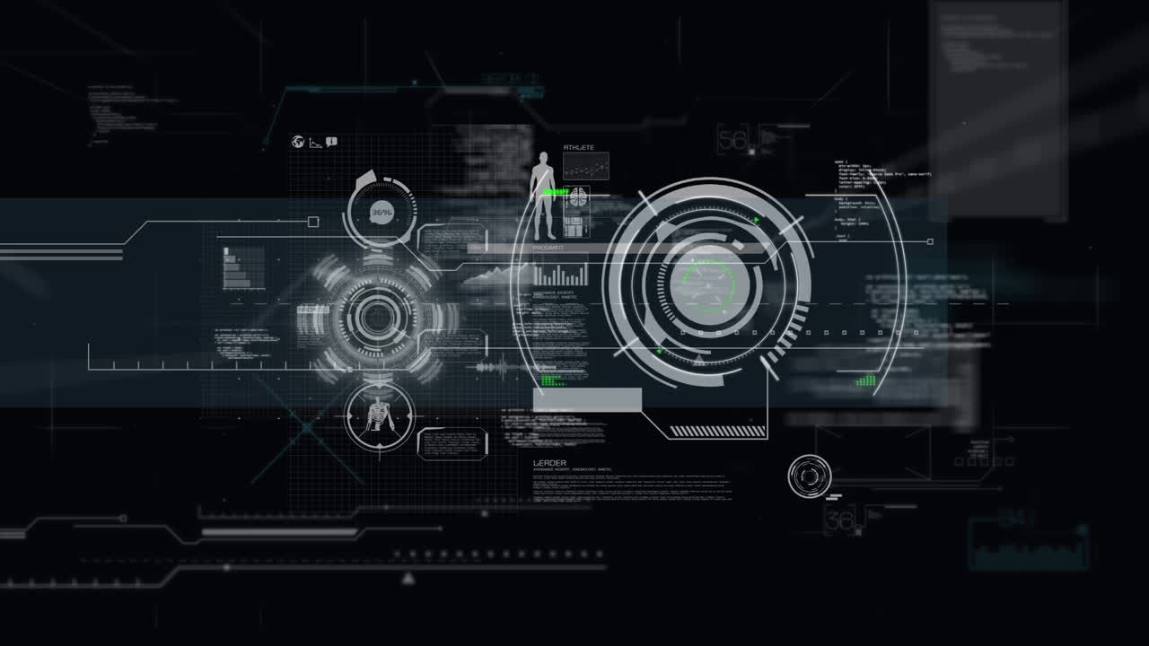 Animation of scope scanning and data processing over human body