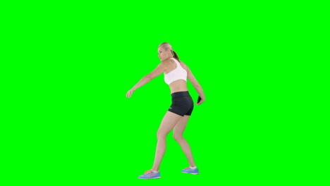 mujer entrenando para discus trhrow