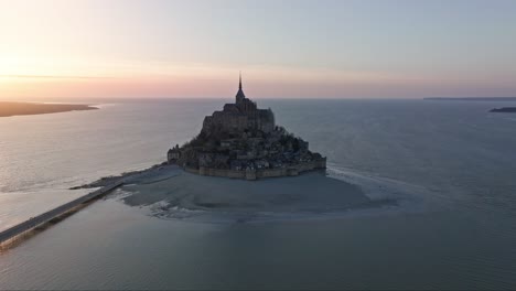 around mont st michel during sunset