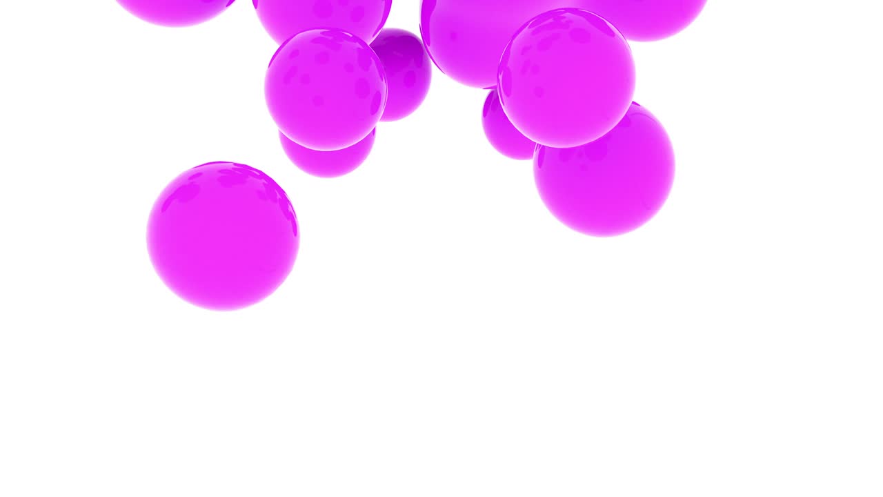 Abstract 3d liquid balls. 4k render animation. Seamless loop.
