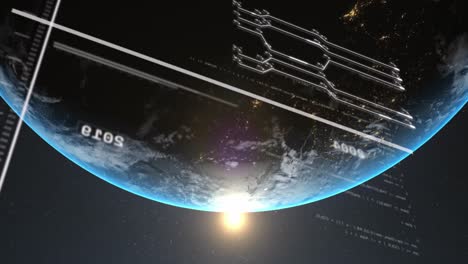 Animación-Del-Procesamiento-De-Datos-Sobre-El-Mundo