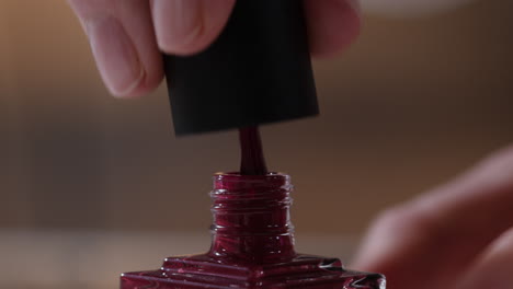 applying nail polish