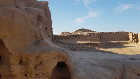 remains of toprak kala, ancient city in karakalpakstan region of uzbekistan