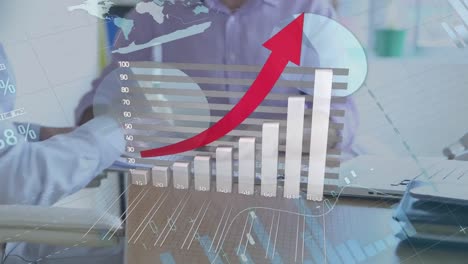 hombres de negocios y gráficos