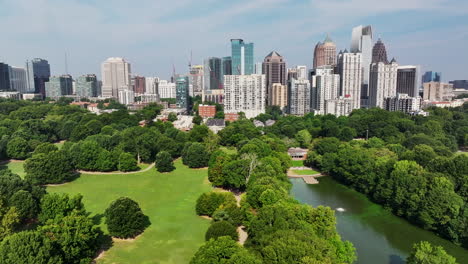 Panoramic-view-of-high-rise-office-or-apartment-buildings-in-metropolis