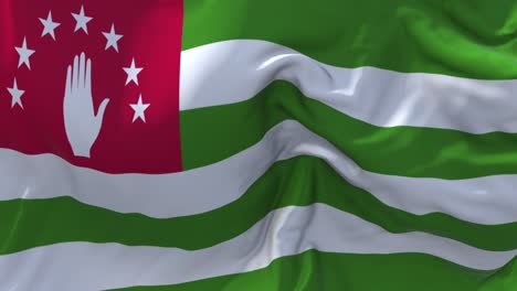 01. abkhazia flag waving in wind slow motion animation . 4k realistic fabric texture flag smooth blowing on a windy day continuous seamless loop background.