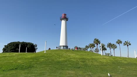 the iconic lighthouse tower in long beach, california