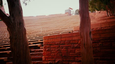 shot at red rocks amphitheatre through the trees facing upwards