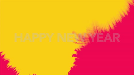 Happy-New-Year-with-red-and-yellow-art-brush