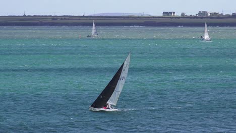 yachts racing in blustery conditions off the wexford coastline