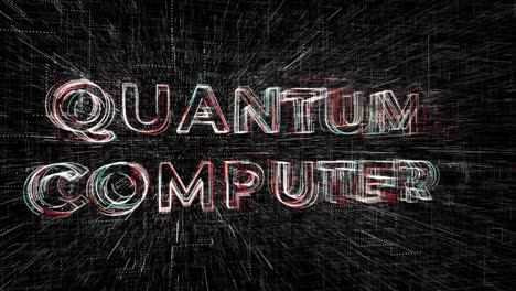 quantum computer motion graphics. digital technology. abstract