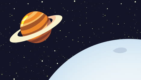 el espacio exterior con la escena del planeta saturno