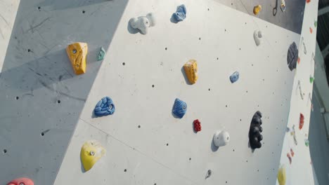 indoor climbing wall with holds