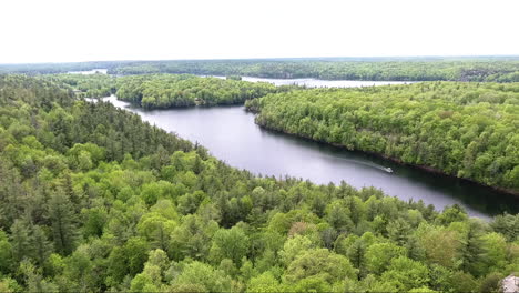 Drone-Flying-Over-Northern-Ontario-River