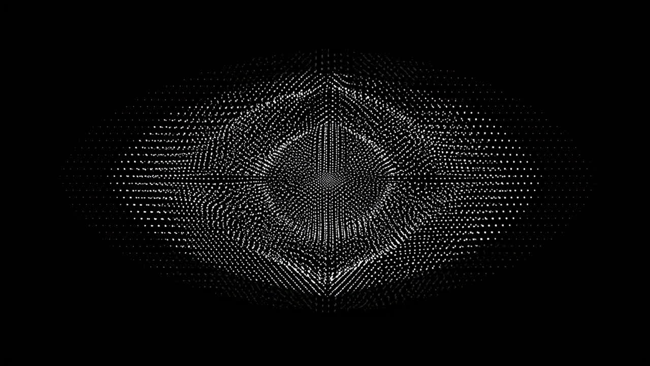 Abstract Geometric Pattern of White Dots Expanding