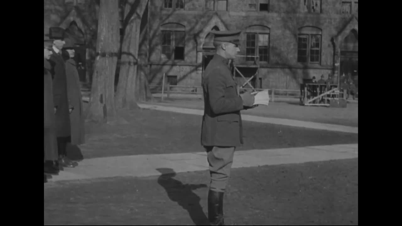 los estudiantes se gradúan del cuerpo de señales del ejército de los estados unidos en la universidad de yale en 1918 y una panorámica de 360 grados de camp meade