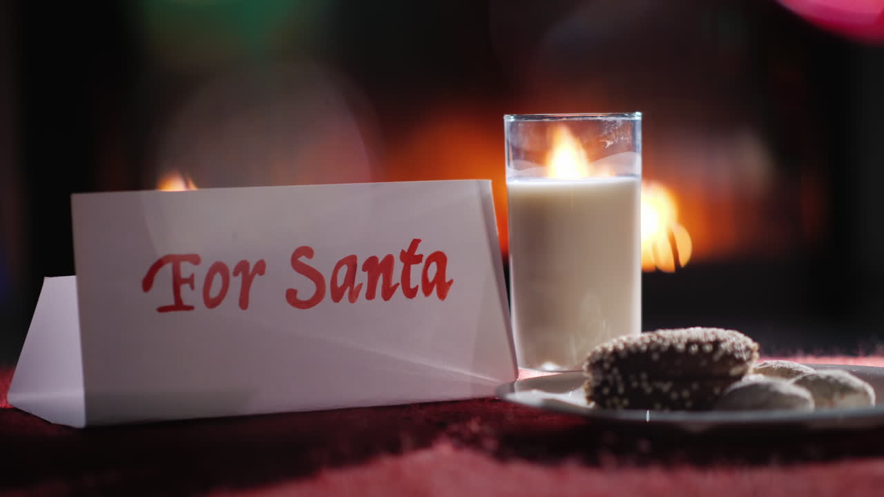 Treats - Singing And Milk Next To The Plate For Santa Claus