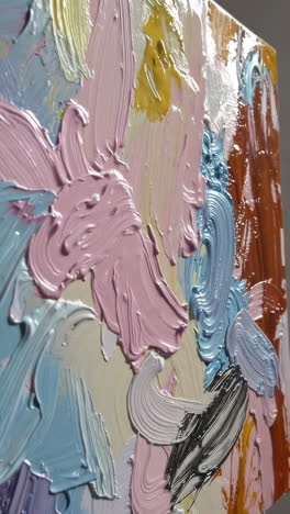 textured abstract painting with impasto paint strokes