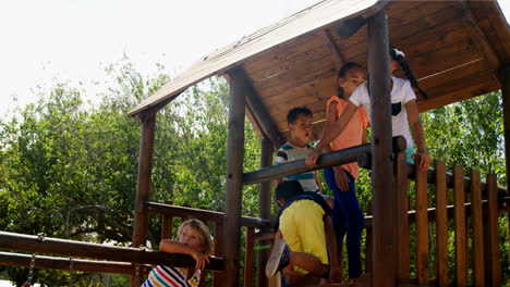 schoolkids playing in playground