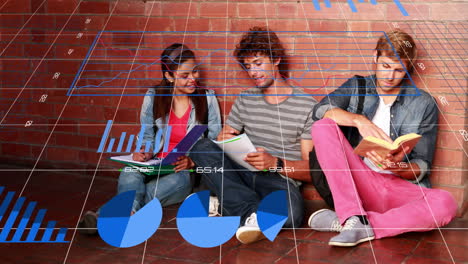 datos gráficos sobre los jóvenes que estudian juntos.