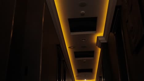 dark and elegant spa corridor