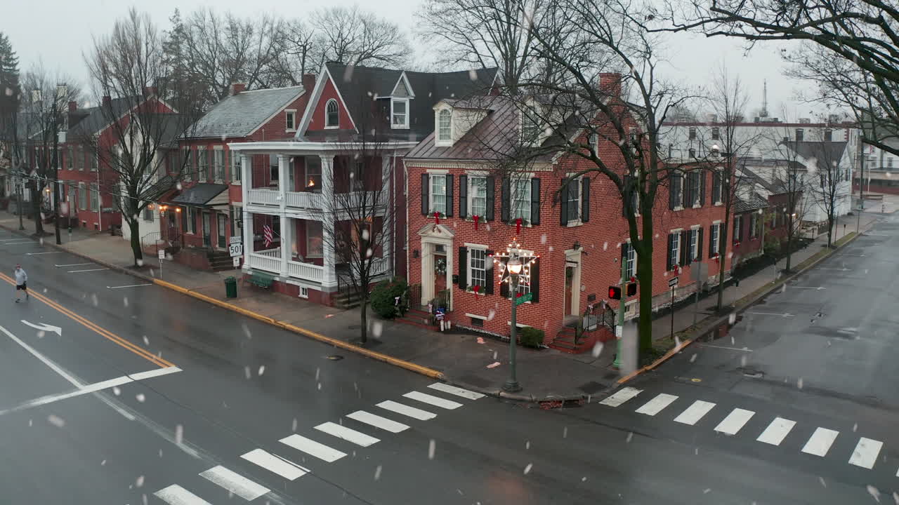copos de nieve de invierno durante la temporada navideña