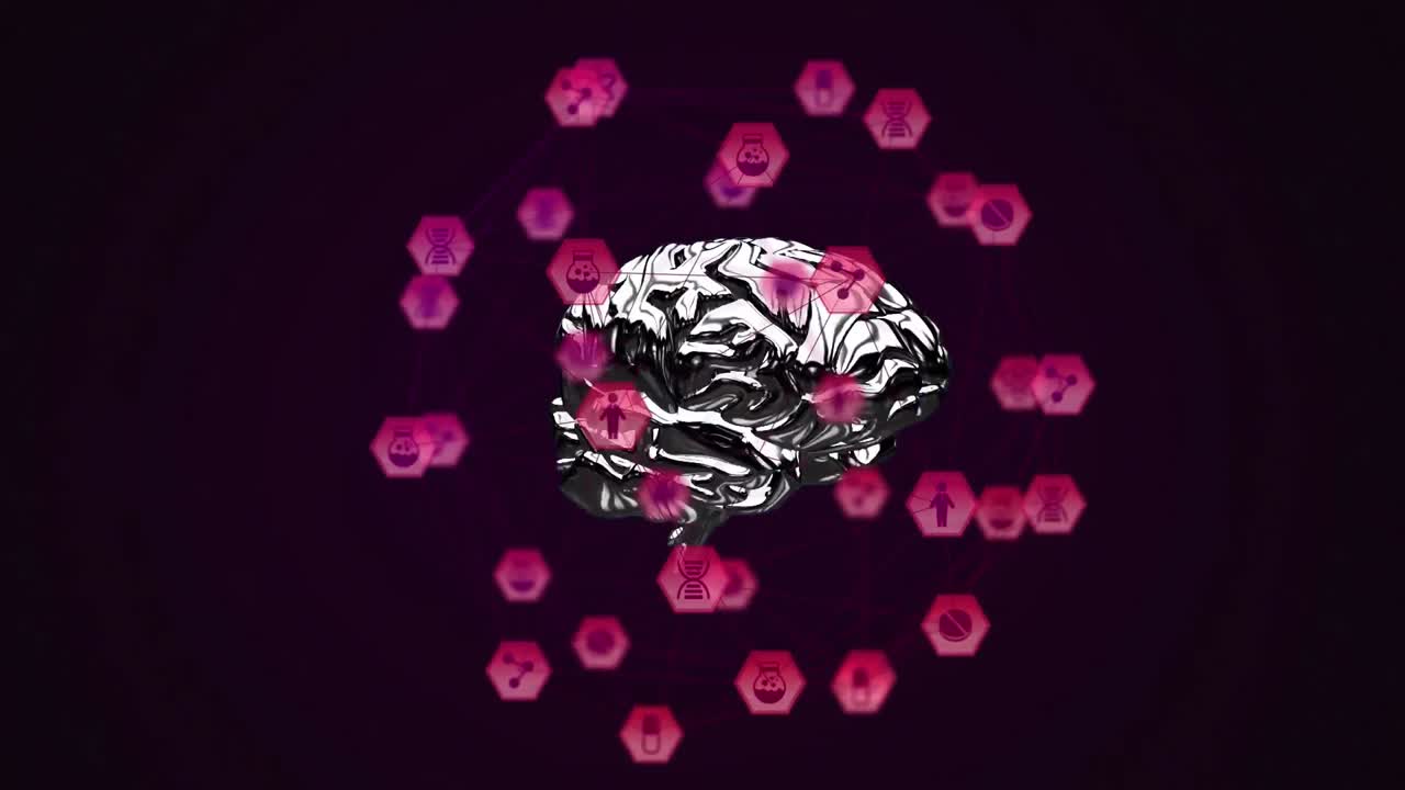 디지털 뇌에 대한 디지털 아이콘의 세계