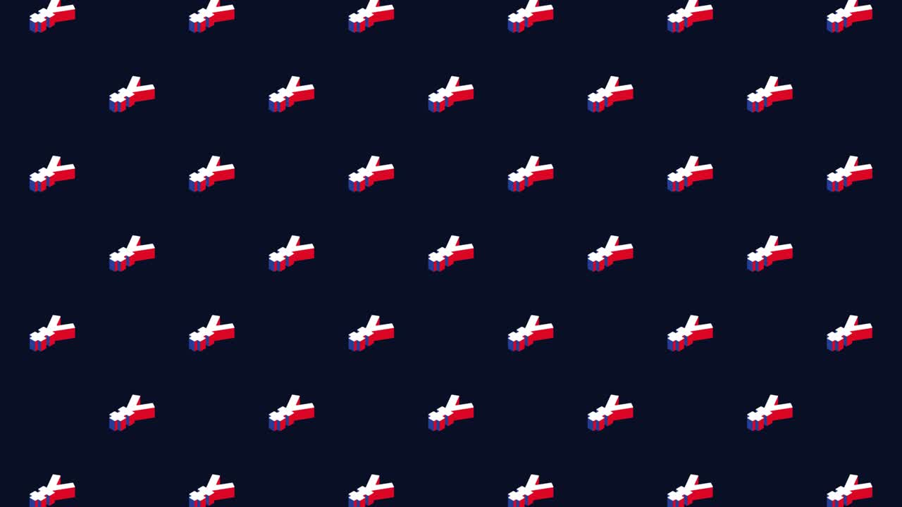 일본 엔 이소메트릭 기호: 어두운 배경에 애니메이션 패턴, 간단한 원활한 루프, 현대 모션 그래픽