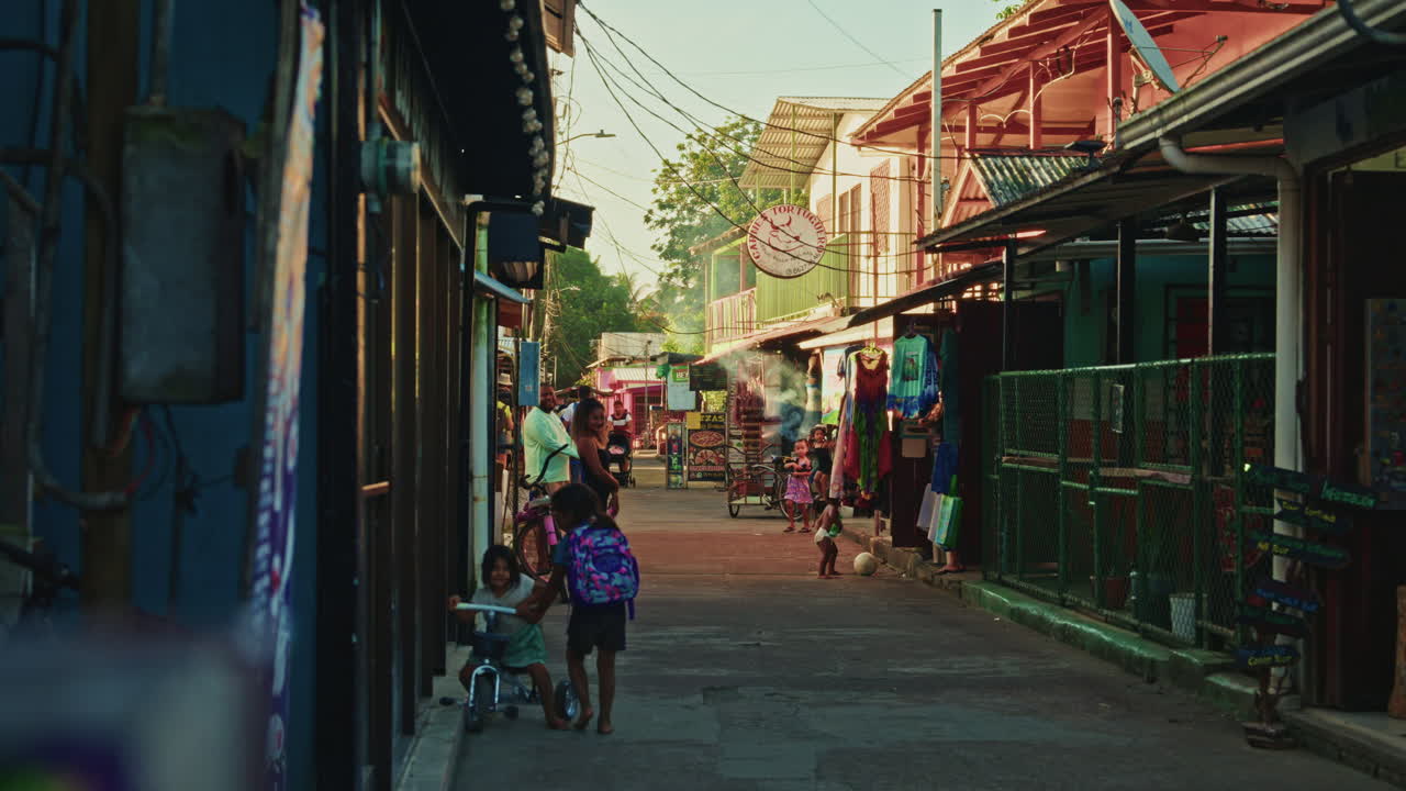 Static shot of a local small village in Costa Rica