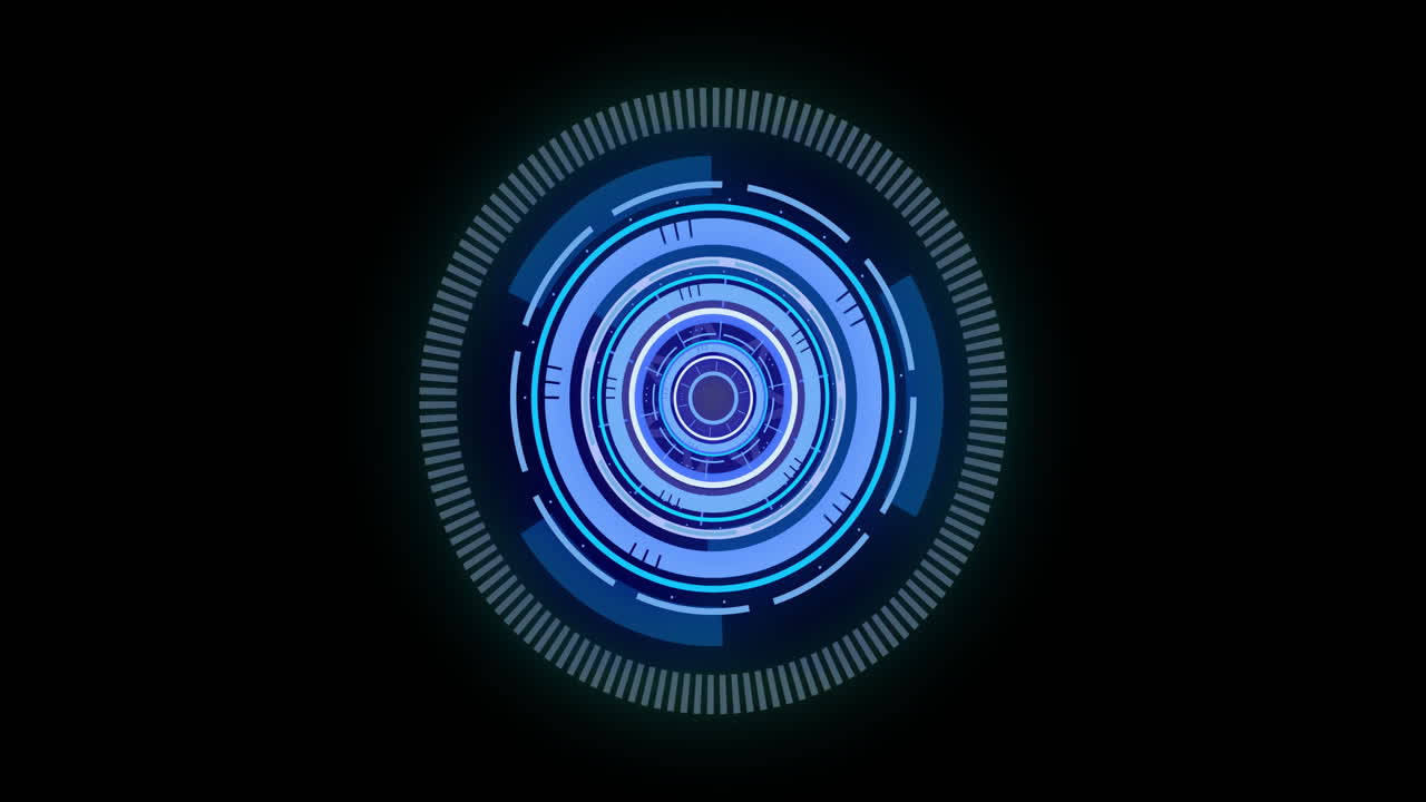 animación de la exploración del alcance sobre un fondo negro