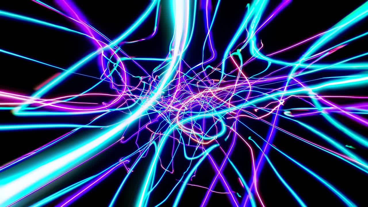 Abstract Neon Light Patterns