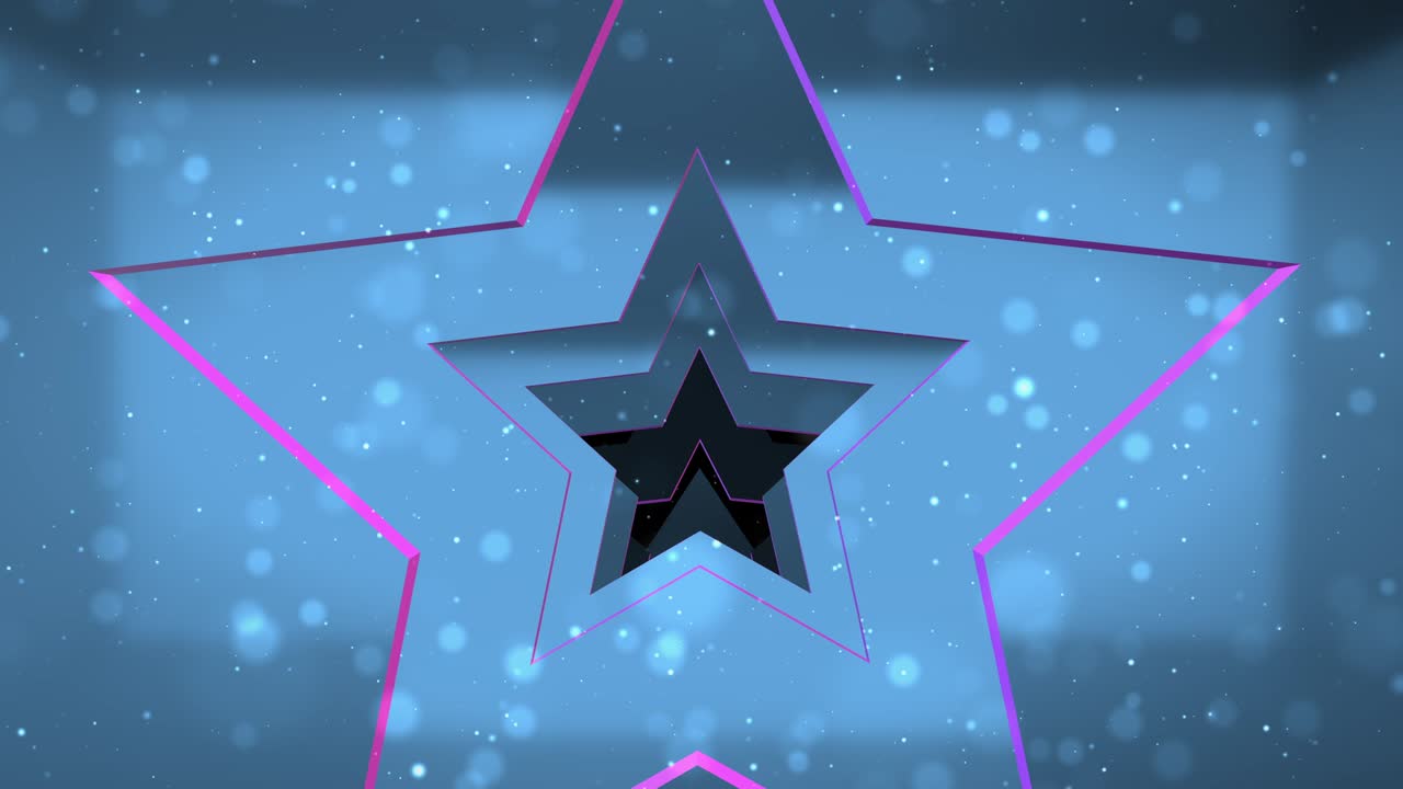 estrellas azules para el túnel de amor para el bucle