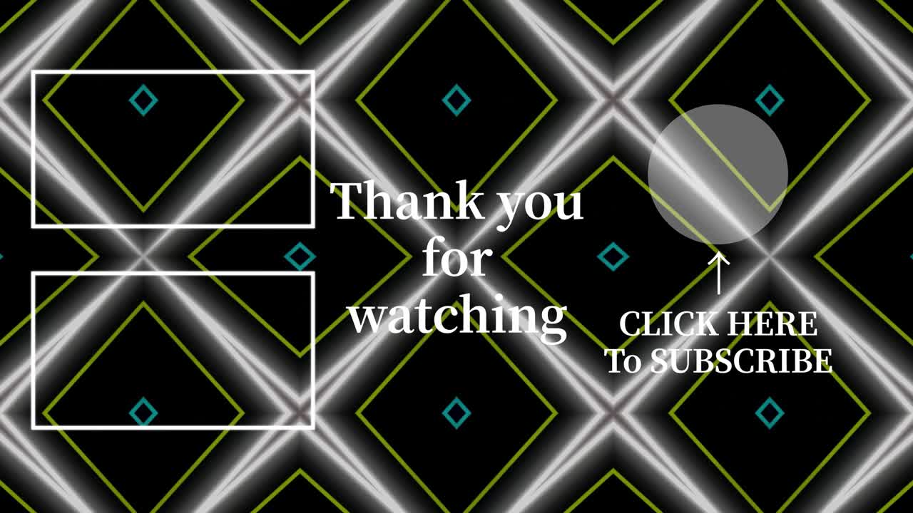 Neon sign pattern end card ending screen motion graphics